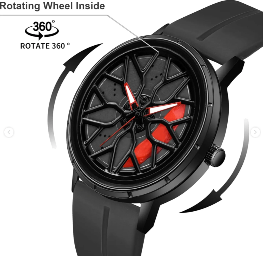 BMW Spinning wheel wrist watch, Unisex Watch