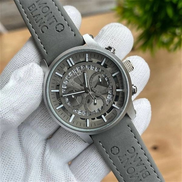 MontBlanc Grey Chronograph Watch for Men