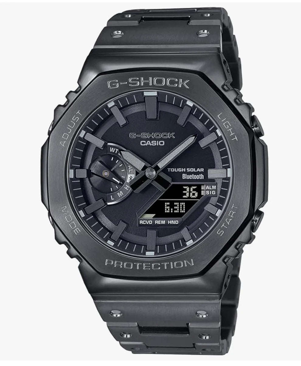 G Shock Black Octagonal Solid Metal Watch