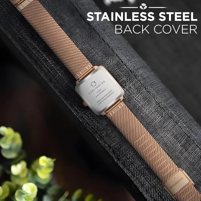 Carlington Iconic 2040 Analog Ladies Watch with Premium Mesh Chain, Scratch-Resistant Dial, and Water-Resistant Body