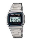 Casio Vintage A-158WA Digital Silver Dial Unisex Watch Stainless Steel Strap