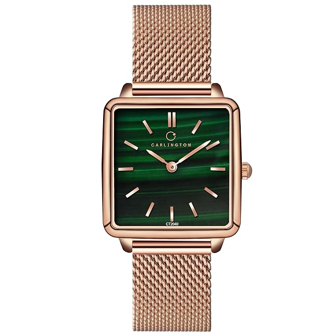 Carlington Iconic 2040 Analog Ladies Watch with Premium Mesh Chain, Scratch-Resistant Dial, and Water-Resistant Body