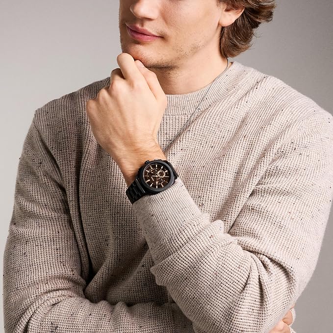 Fossil Black Chronograph Watch FS6097