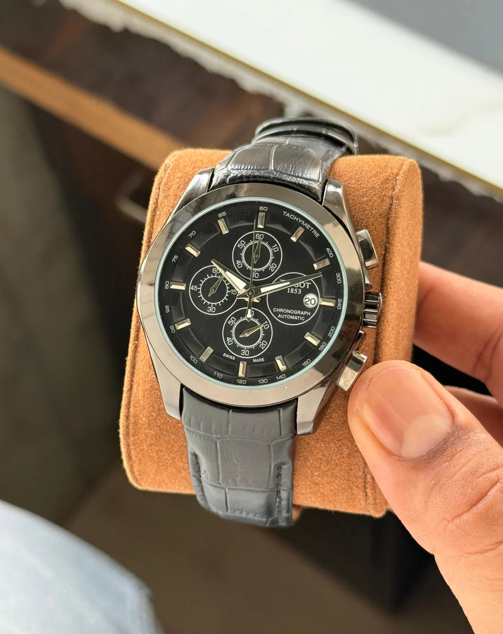 MontBlanc Grey Chronograph Watch for Men