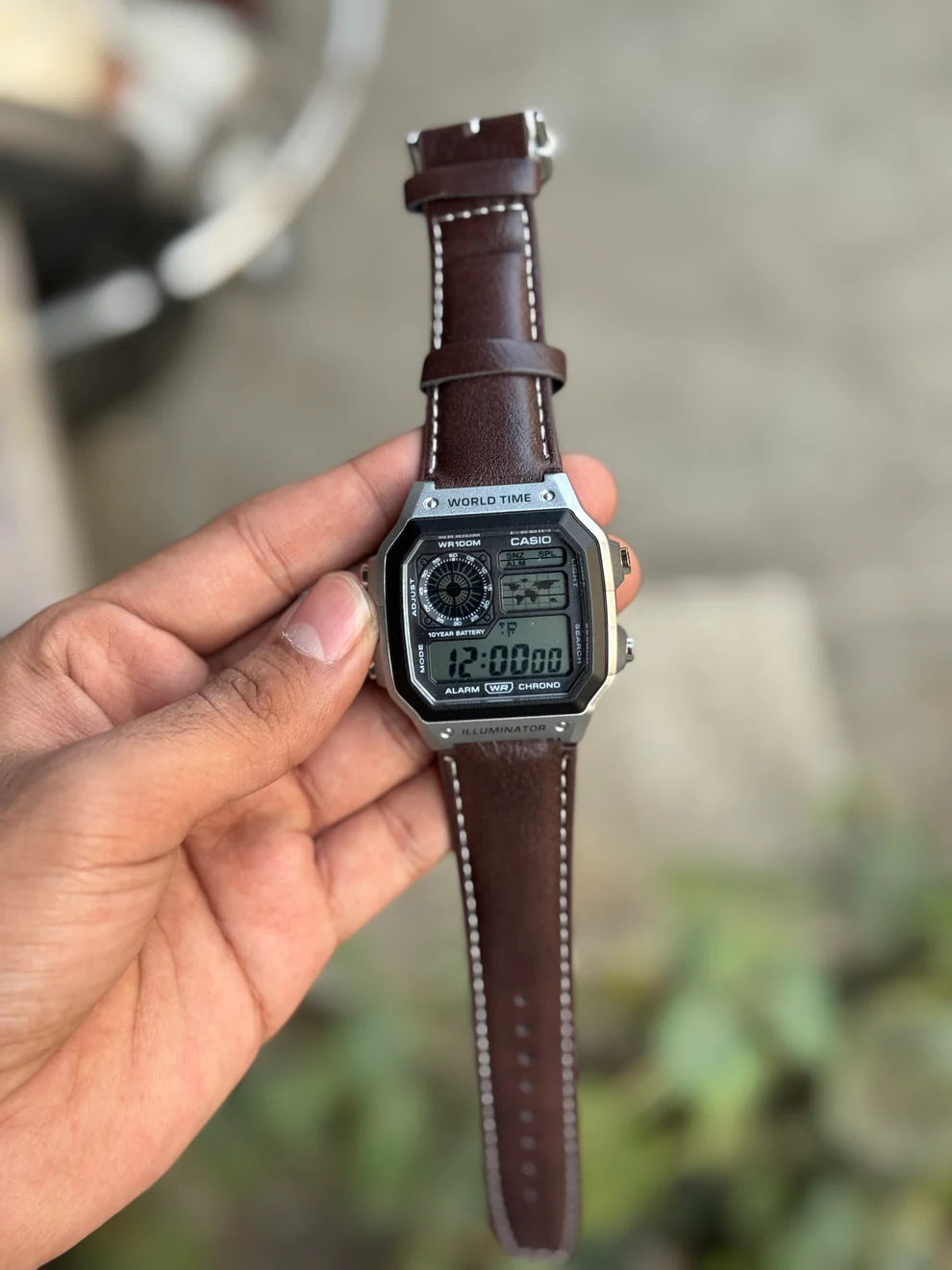 Casio Illuminator watch leather strap premium mens watch