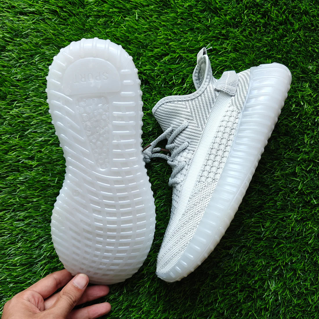 Yeezy Grey White Sneakers