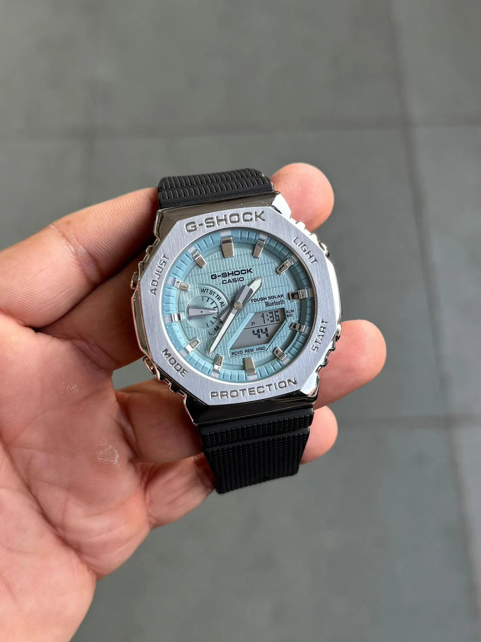 G shock tiffany dial metal bezzel edition watch