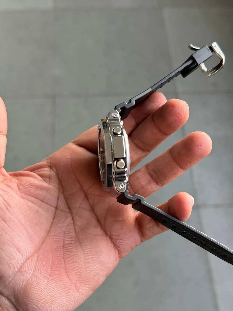 G-SHOCK GBM-2100 Steel Series Dual Display Metal Bezel Watch